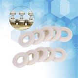 Maxbell 10x Felt Washer Pad Fittings Set Durable for Trumpet Trombone Cornet White