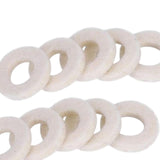 Maxbell 10x Felt Washer Pad Fittings Set Durable for Trumpet Trombone Cornet White