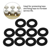 Maxbell 10x Felt Washer Pad Fittings Set Durable for Trumpet Trombone Cornet Black