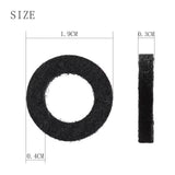 Maxbell 10x Felt Washer Pad Fittings Set Durable for Trumpet Trombone Cornet Black