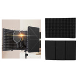 Maxbell Mic Isolation Shield Studio Recording Easy to Install for Broadcasting 3 Panels