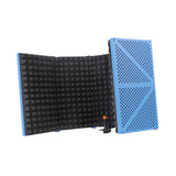 Maxbell Microphone Isolation Shield Studio Recording Foldable Recording for Vocals Blue