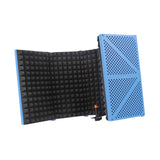Maxbell Microphone Isolation Shield Studio Recording Foldable Recording for Vocals Blue
