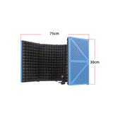 Maxbell Microphone Isolation Shield Studio Recording Foldable Recording for Vocals Blue