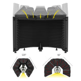 Maxbell Studio Microphone Isolation Shield Portable 3 Panels for Recording Podcasts