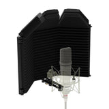 Maxbell Studio Microphone Isolation Shield Portable 3 Panels for Recording Podcasts