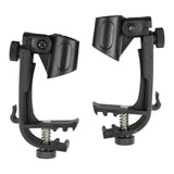 Maxbell 2 Pieces Drum Rim Microphone Clip Microphone Mic Stand Mic Drum Clamp Holder