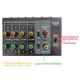 Maxbell Professional Audio Mixer Small Mixer Compact Portable for Stage