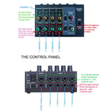 Maxbell Professional Audio Mixer Small Mixer Compact Portable for Stage