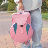 Maxbell Dumb Drum Bag Pocket Adjustable Strapes Lightweight for Student Travel Pink