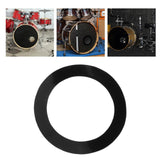 Maxbell 1 Piece Port Hole Protector Pads Drum Rings Easy to Use Non Slip Bass Drum Black