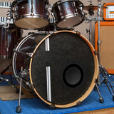 Maxbell 1 Piece Port Hole Protector Pads Drum Rings Easy to Use Non Slip Bass Drum Black