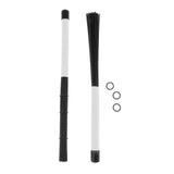 Maxbell Retractable Drum Brush Professional Nylon for Jazz Band Drummers White