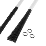 Maxbell Retractable Drum Brush Professional Nylon for Jazz Band Drummers White
