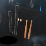 Maxbell Retractable Drum Brush Professional Nylon for Jazz Band Drummers Black