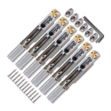 Maxbell Headless Guitar Bridge Tailpiece for Headless Electric Guitar Accessory Argent