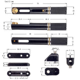 Maxbell Headless Guitar Bridge Tailpiece for Headless Electric Guitar Accessory Black