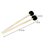 Maxbell 2Pcs Drumsticks Percussion Accs Multipurpose Wear Resistant for Hand Drum Black