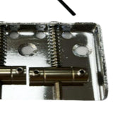 Maxbell Fixed Hardtail Tailpiece Bridge Saddle for Electric Guitar Bass Accessory Argent
