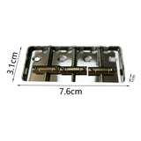 Maxbell Fixed Hardtail Tailpiece Bridge Saddle for Electric Guitar Bass Accessory Argent