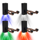 Maxbell LED Guitar Wall Mount Bracket Support Stand Display for Ukulele  Red Light