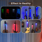 Maxbell LED Guitar Wall Mount Bracket Support Stand Display for Ukulele  Red Light