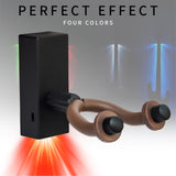 Maxbell LED Guitar Wall Mount Bracket Support Stand Display for Ukulele  Red Light