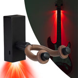 Maxbell LED Guitar Wall Mount Bracket Support Stand Display for Ukulele  Red Light