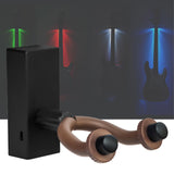 Maxbell LED Guitar Wall Mount Bracket Support Stand Display for Ukulele  Green Light