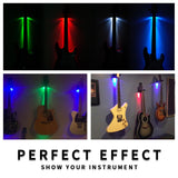 Maxbell LED Guitar Wall Mount Bracket Support Stand Display for Ukulele  Green Light