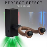 Maxbell LED Guitar Wall Mount Bracket Support Stand Display for Ukulele  Green Light