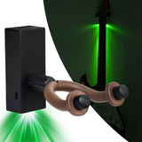 Maxbell LED Guitar Wall Mount Bracket Support Stand Display for Ukulele  Green Light