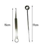 Maxbell Clarinet Reed Needle Tool Spring Hook for Saxophone Clarinet Woodwind Instrument Reed Needle and Cap