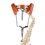 Maxbell Sax Harness Saxophone Strap Adults and Children Sax Bass Tenor Alto Brown