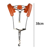 Maxbell Sax Harness Saxophone Strap Adults and Children Sax Bass Tenor Alto Brown
