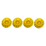 Maxbell 4Pcs Electric Guitar Knobs Bass Replacement for Electric Guitar yellow