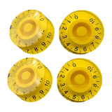 Maxbell 4Pcs Electric Guitar Knobs Bass Replacement for Electric Guitar yellow