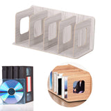 Maxbell Wood CD Rack Album Office Desk Display Shelf Holder Stand Storage Rack Grey