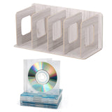 Maxbell Wood CD Rack Album Office Desk Display Shelf Holder Stand Storage Rack Grey