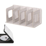 Maxbell Wood CD Rack Album Office Desk Display Shelf Holder Stand Storage Rack Grey