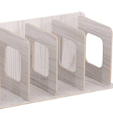 Maxbell Wood CD Rack Album Office Desk Display Shelf Holder Stand Storage Rack Grey