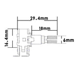 Maxbell Potentiometer Double Layer Potentiometer volume Control Pots for Guitar MN500K