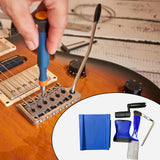 Maxbell Guitar Maintenance Kit DIY Kit Accessories Neck Bracket for Violin Ukulele Blue