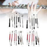 Maxbell Saxophones Repair Tool Durable Special Portable Accessories for Piccolo 7Pcs Black