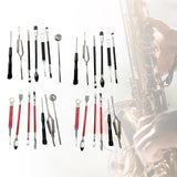 Maxbell Saxophones Repair Tool Durable Special Portable Accessories for Piccolo 7Pcs Black