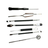 Maxbell Saxophones Repair Tool Durable Special Portable Accessories for Piccolo 7Pcs Black