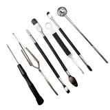 Maxbell Saxophones Repair Tool Durable Special Portable Accessories for Piccolo 7Pcs Black