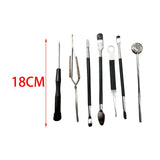 Maxbell Saxophones Repair Tool Durable Special Portable Accessories for Piccolo 7Pcs Black