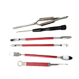 Maxbell Saxophones Repair Tool Durable Special Portable Accessories for Piccolo 6Pcs Red