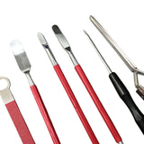 Maxbell Saxophones Repair Tool Durable Special Portable Accessories for Piccolo 6Pcs Red